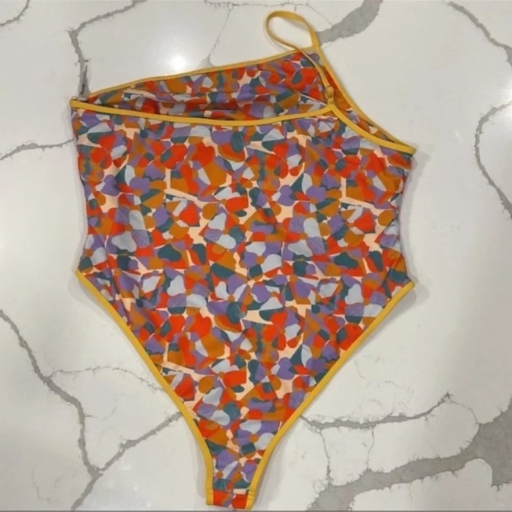 Madewell x OOKIOH Newport One Piece Swimsuit One Shoulder Resort Beach